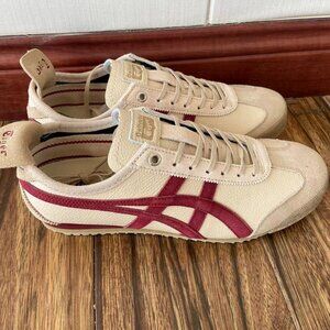 Onitsuka Tiger Mexico 66 Beige and Red Sneakers